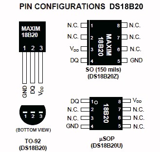 pines DS18B20